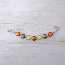 Load image into Gallery viewer, Venetian glass bracelet with topaz beads