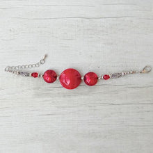 Load image into Gallery viewer, Red Venetian Glass bracelet