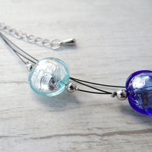 Load image into Gallery viewer, Rèfolo Venetian Glass Bracelet - Blue