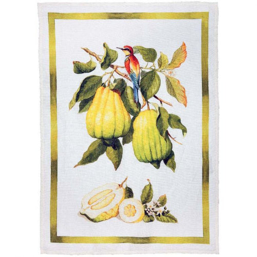 Italian linen tea towel with cedro lemons