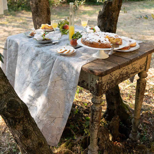 Italian designed hemp tablecloth