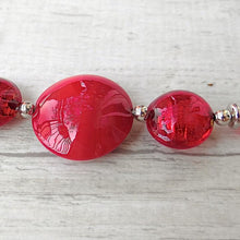 Load image into Gallery viewer, Venetian glass jewellery with red glass beads
