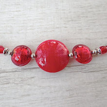 Load image into Gallery viewer, Red Murano Glass Beads 
