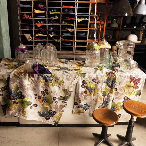 Italian linen tablecloth autumn 