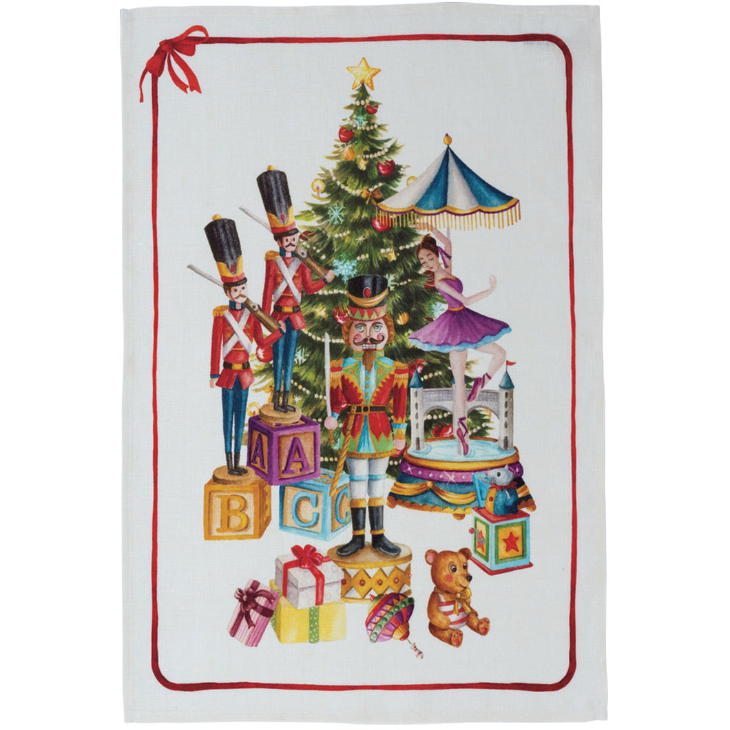 Nutcracker Christmas Tea Towel